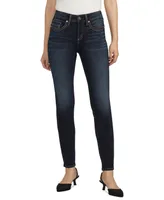 Silver Jeans Co. Women's Suki Mid Rise Curvy Fit Skinny Leg