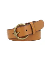 Frye Diamond-Embossed Leather Belt