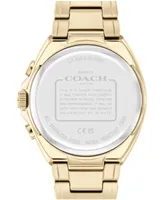 Coach Men's Jackson Gold-Tone Stainless Steel Bracelet Watch 45mm