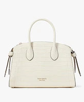 kate spade new york Knott Croc Embossed Leather Small Zip Top Satchel