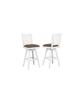 Closeout Peighton 8-Piece Bar Set (Back bar with hutch, bar with 2 saddle stools, and pub table with 2 swivel stools)