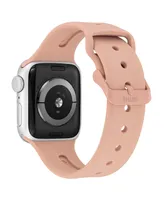 WITHit Blush Smooth Silicone Band with Band Candy Happy Charms designed for Apple Watch 42mm (Series 1-3 only) & 44/45/46/49mm (Ultra & Ultra 2)