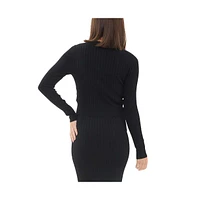 Ripe Maternity Caitlin Rib Crop Cardigan Black