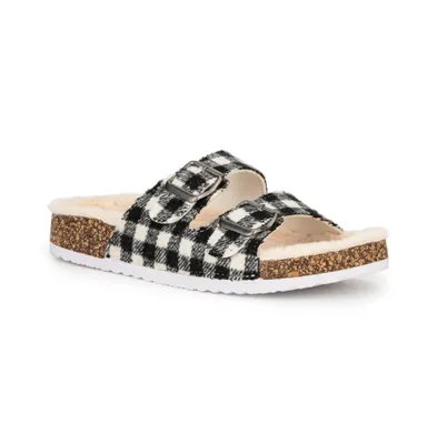 Women's Plaid Footbed Slippers