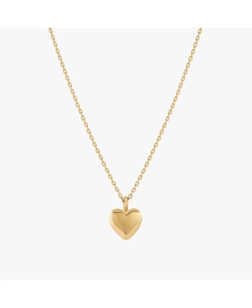 Puffed Heart Pendant Necklace
