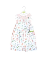 Hudson Baby Girls Cotton Dresses, Pastel Sea, 6-9 Months