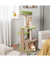 5-Tier Cat Tree Tower 44'' Cat Climbing Stand Perch with Sisal Scratching Posts