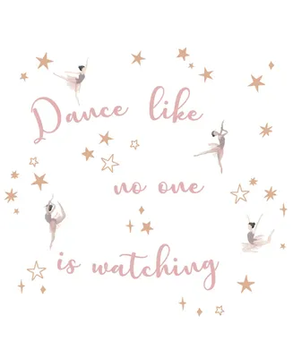 Lambs & Ivy Ballerina Baby Dance Like No One is Watching Wall Decals/Stickers