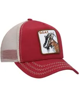 Men's Goorin Bros. Red, Natural Goat Beard Trucker Adjustable Hat