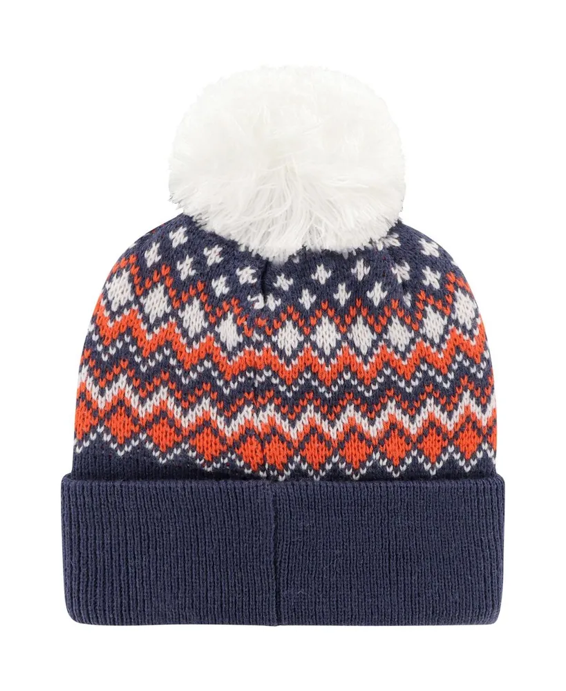 Women's '47 Brand Navy Denver Broncos Elsa Cuffed Knit Hat with Pom