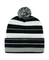 Men's '47 Brand Black Las Vegas Raiders Powerline Cuffed Knit Hat with Pom