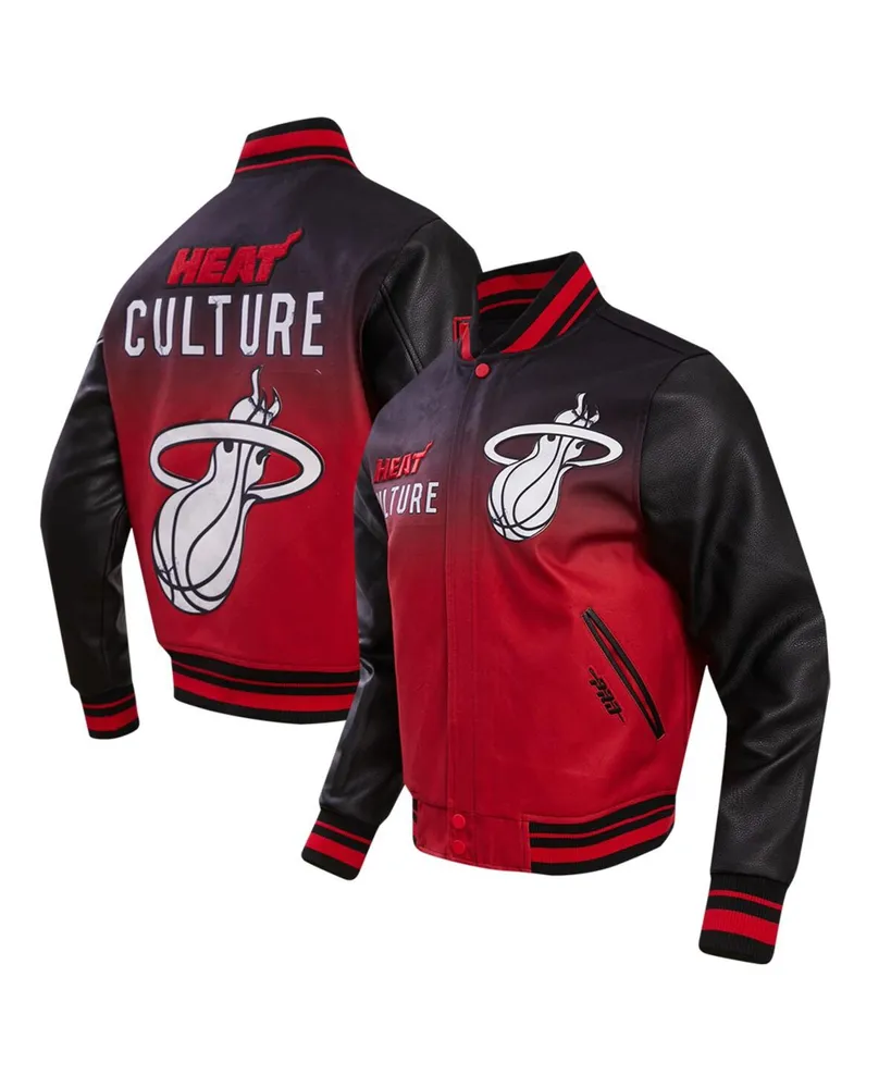 Men's Pro Standard Black Miami Heat 2023/24 City Edition Full-Zip Varsity Jacket