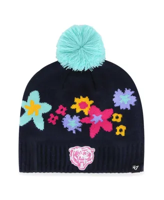 Girls Youth '47 Brand Navy Chicago Bears Buttercup Knit Beanie with Pom
