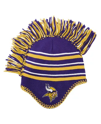 Preschool Boys and Girls Purple Minnesota Vikings Mohawk Stripe Knit Hat