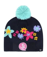 Girls Youth '47 Brand Navy Florida State Seminoles Buttercup Knit Beanie with Pom