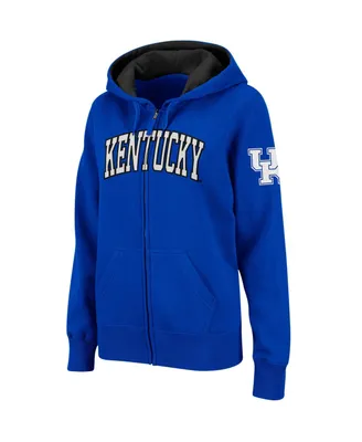 Women's Colosseum Royal Kentucky Wildcats Arched Name Full-Zip Hoodie