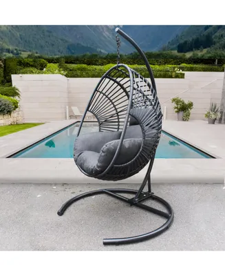 Simplie Fun High Quality Outdoor Indoor Pe Wicker Swing Egg Chair