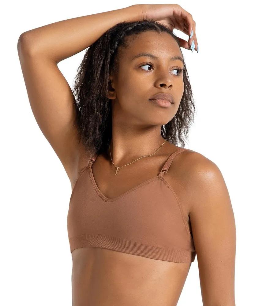 Women's Seamless Clear Back Bandeau Bra