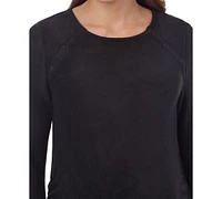 Cuddl Duds Women's Long-Sleeve Snap-Front Maternity Top