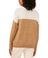 Vince Camuto Cozy Extended Shoulder Color Blocked Sweater