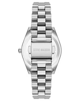 Steve Madden Women's Quartz Silver-Tone Alloy Watch, 32mm