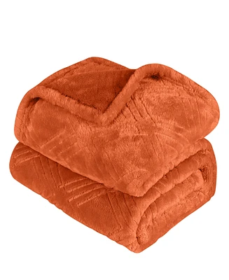 Superior Diamond Flannel Fleece Plush Ultra-Soft Blanket