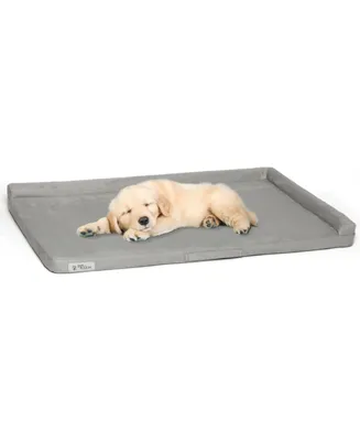 PetFusion PuppyChoice Solid Foam Dog Crate Bed, Grey