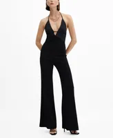 Mango Women's Spaghetti Strap Jumpsuit