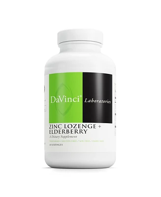 DaVinci Laboratories DaVinci Labs Zinc Lozenge + Elderberry - Zinc Supplement to Support the Immune System, Healthy Lungs and Throat Tissues