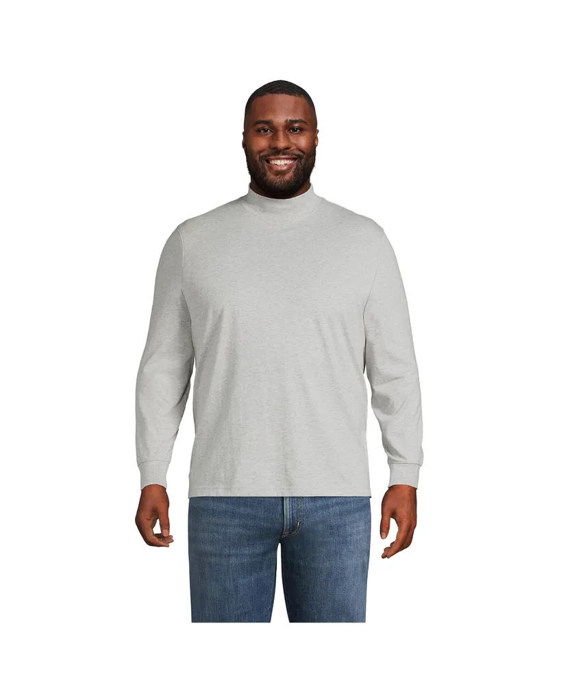 Lands' End Men's Big & Tall Super-t Mock Turtleneck Tee