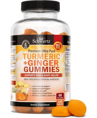 BioSchwartz Turmeric Curcumin Ginger Gummies - High Absorption