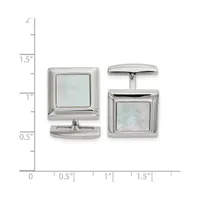 Chisel Stainless Steel Polished Square Cufflinks