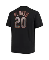 Men's Fanatics Pete Alonso Black New York Mets Big and Tall Wordmark Name Number T-shirt