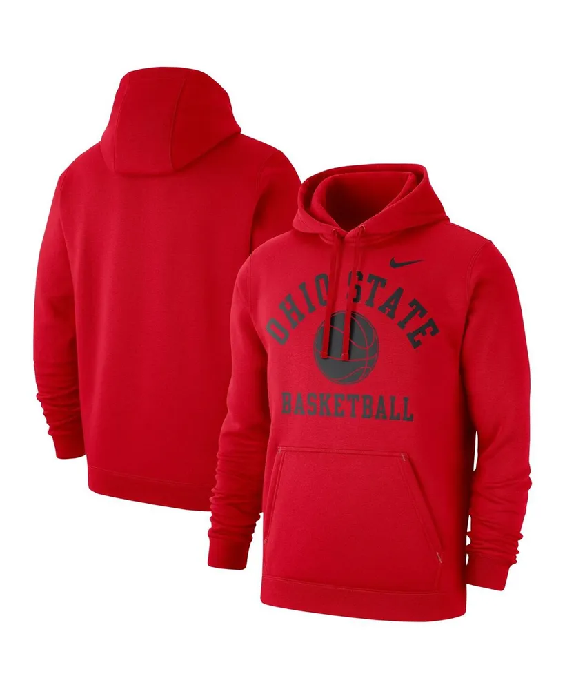 Nike Men's Nike Scarlet Ohio State Buckeyes Basketball Club Fleece Pullover  Hoodie