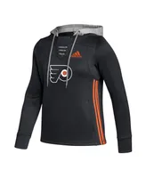 Women's adidas Black Philadelphia Flyers Skate Lace Primeblue Team Pullover Hoodie