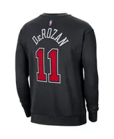 Men's Jordan DeMar DeRozan Black Chicago Bulls Statement Name and Number Pullover Sweatshirt