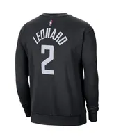 Men's Jordan Kawhi Leonard Black La Clippers Statement Name and Number Pullover Sweatshirt