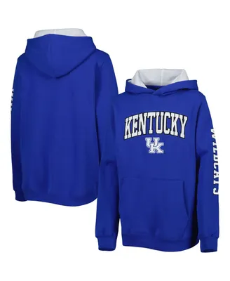 Big Boys Colosseum Royal Kentucky Wildcats 2-Hit Pullover Hoodie