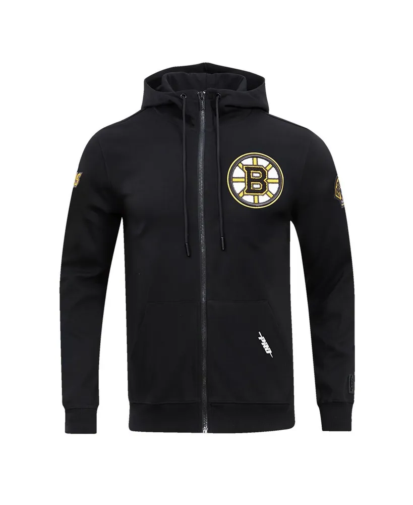 Men's Pro Standard Black Boston Bruins Classic Chenille Full-Zip Hoodie Jacket