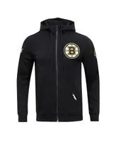 Men's Pro Standard Black Boston Bruins Classic Chenille Full-Zip Hoodie Jacket