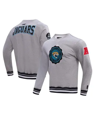 Men's Pro Standard Heather Gray Jacksonville Jaguars Crest Emblem Pullover Sweatshirt