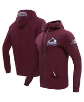 Men's Pro Standard Burgundy Colorado Avalanche Classic Chenille Full-Zip Hoodie Jacket