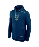 Men's Fanatics Deep Sea Blue Seattle Kraken Authentic Pro Tech Pullover Hoodie