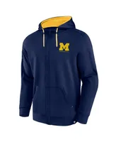 Men's Fanatics Navy Michigan Wolverines Power Index Full-Zip Hoodie