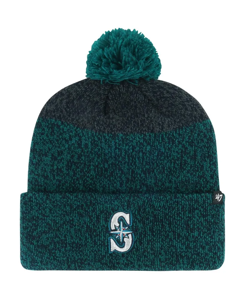 Men's '47 Brand Navy Seattle Mariners Darkfreeze Cuffed Knit Hat with Pom