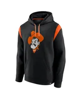 Men's Fanatics Black Oklahoma State Cowboys Gym Rat Pullover Hoodie