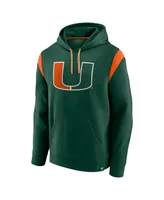 Men's Fanatics Green Miami Hurricanes Gym Rat Pullover Hoodie