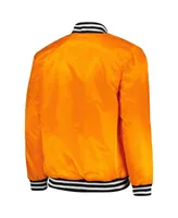 Men's Starter Orange San Francisco Giants Cross Bronx Fashion Satin Full-Snap Varsity Jacket