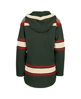 Women's '47 Brand Green Minnesota Wild Superior Lacer Pullover Hoodie