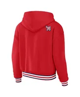 Women's Wear by Erin Andrews Red Washington Capitals Lace-Up Pullover Hoodie